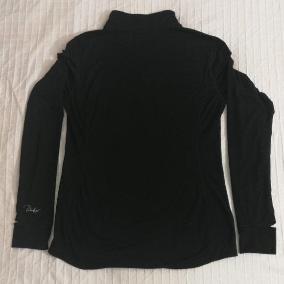 Paradox black Dri-release athleisure long sleeve shirt. - Picture 3 of 5
